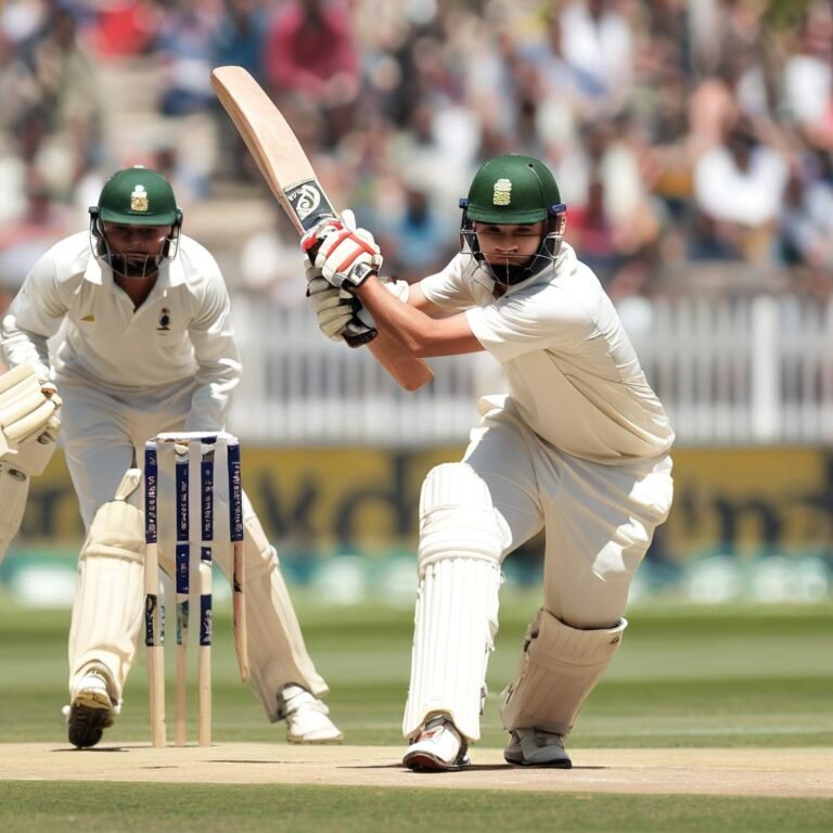 South African Batter Executes Perfect Cover Drive Against High-Pace Delivery!